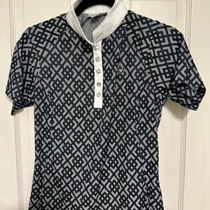 Ariat Pro Series White and Navy polo shirt